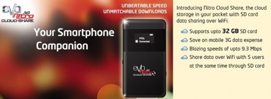 EVO Nitro Cloud-Share with MicroSD Card Sharing Ability Offer