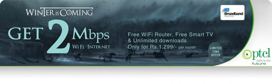PTCL Broadband Winter Offer