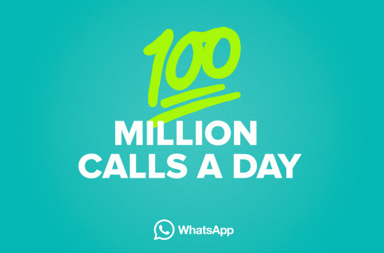 100 Million Voice Calls a Day on Whatsapp 