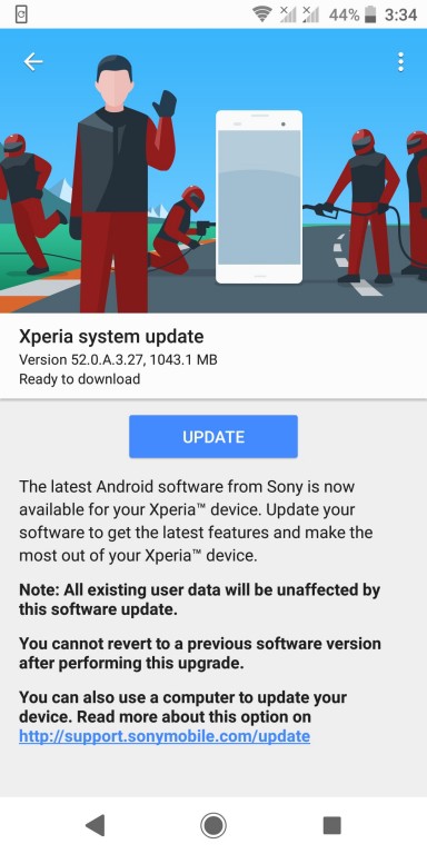 Xperia System update